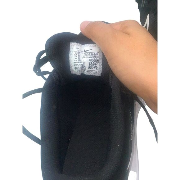 Nike Downshifter 12 Wide Black White Running Shoes Men’s Size 10